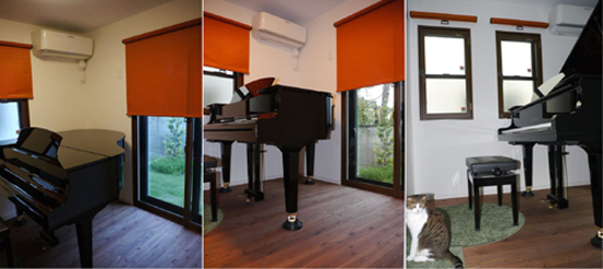 新築住宅のピアノ防音室